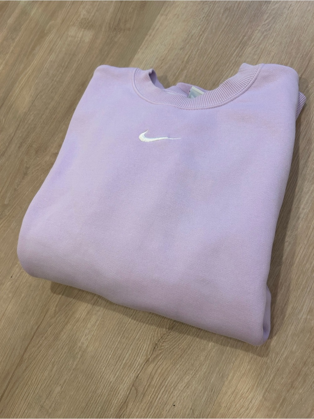Nike Violet Mist Crewneck Sweatshirt with White Swoosh - Lilac Lavender